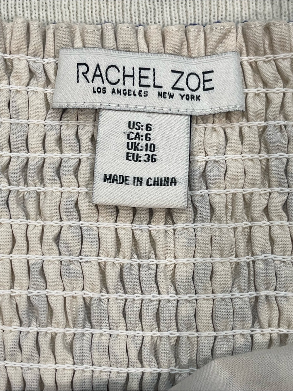 Rachel Zoe Blue White Linen Floral Romper Size 6 NWOT - Picture 9 of 10